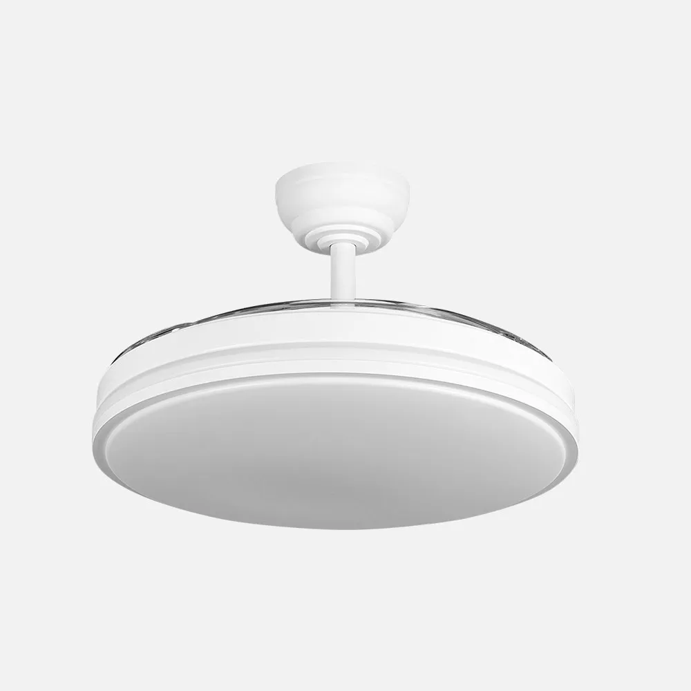 Ventilador DC Relámpago 60W Blanco 107cm LED 6980Lm con Mando y Temporizador