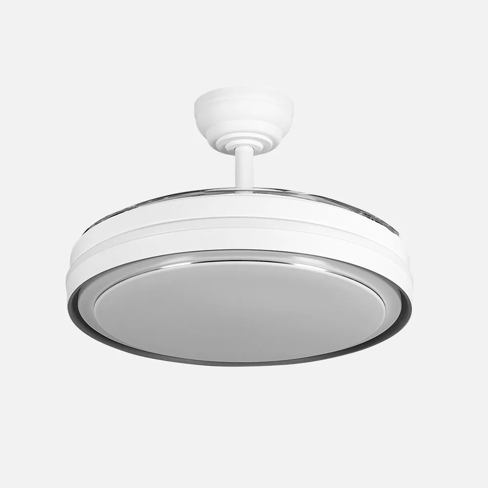 Ventilador DC Siux Blanco 60W LED 6980Lm 107cm con Mando, Temporizador y 6 Velocidades