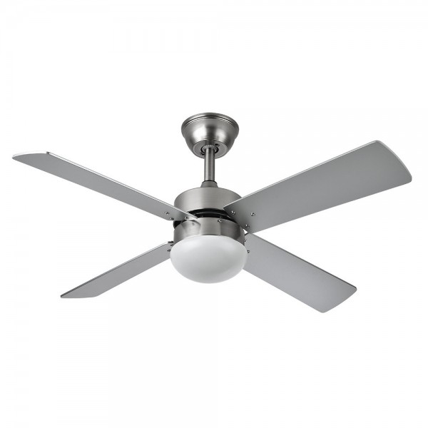 Ventilador Dc Sofia 2xe27 Niquel 4 Aspas Rev.Haya/plata 40x107d
