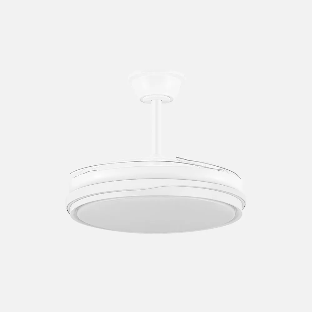 Ventilador DC Témpano Blanco 59W LED 6980Lm 106cm con Mando, Temporizador y 6 Velocidades