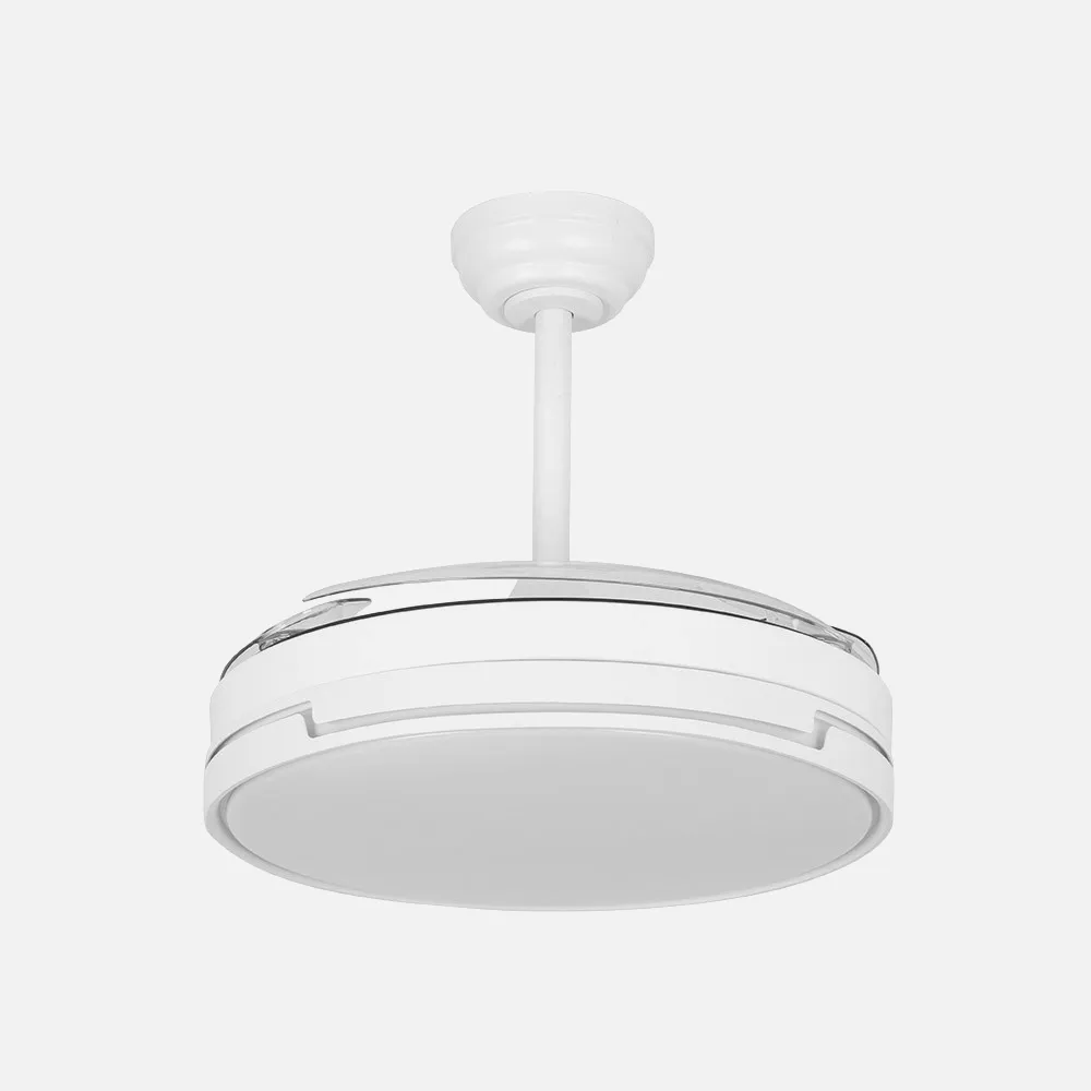 Ventilador DC Papiro Blanco 59W LED 5900Lm 107cm con Mando, Temporizador y 6 Velocidades