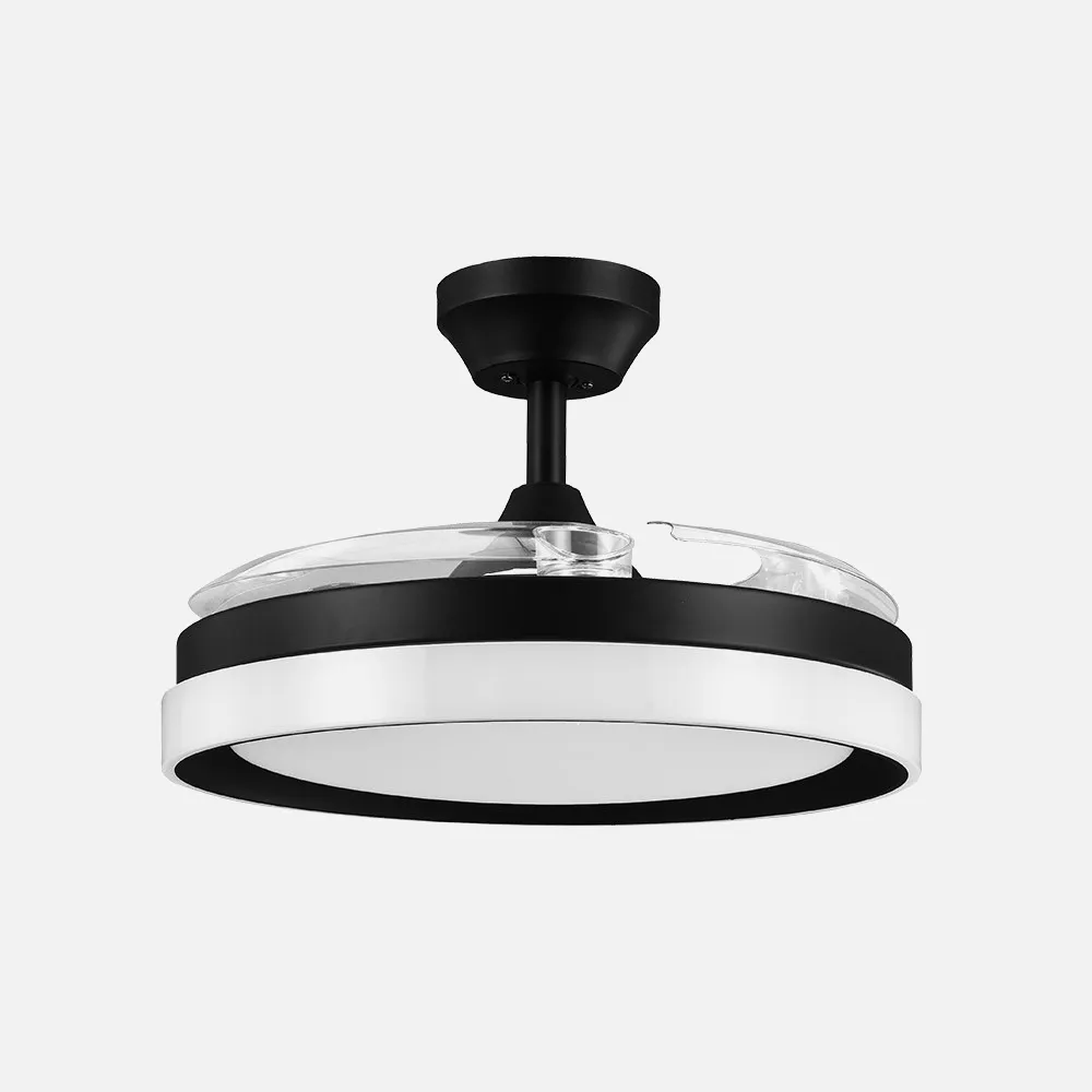 Ventilador Dc Zenit Negro 72w 3aspas Desplegables 107d 7200lm 6vel 3000k,4500k,6000k, Remo