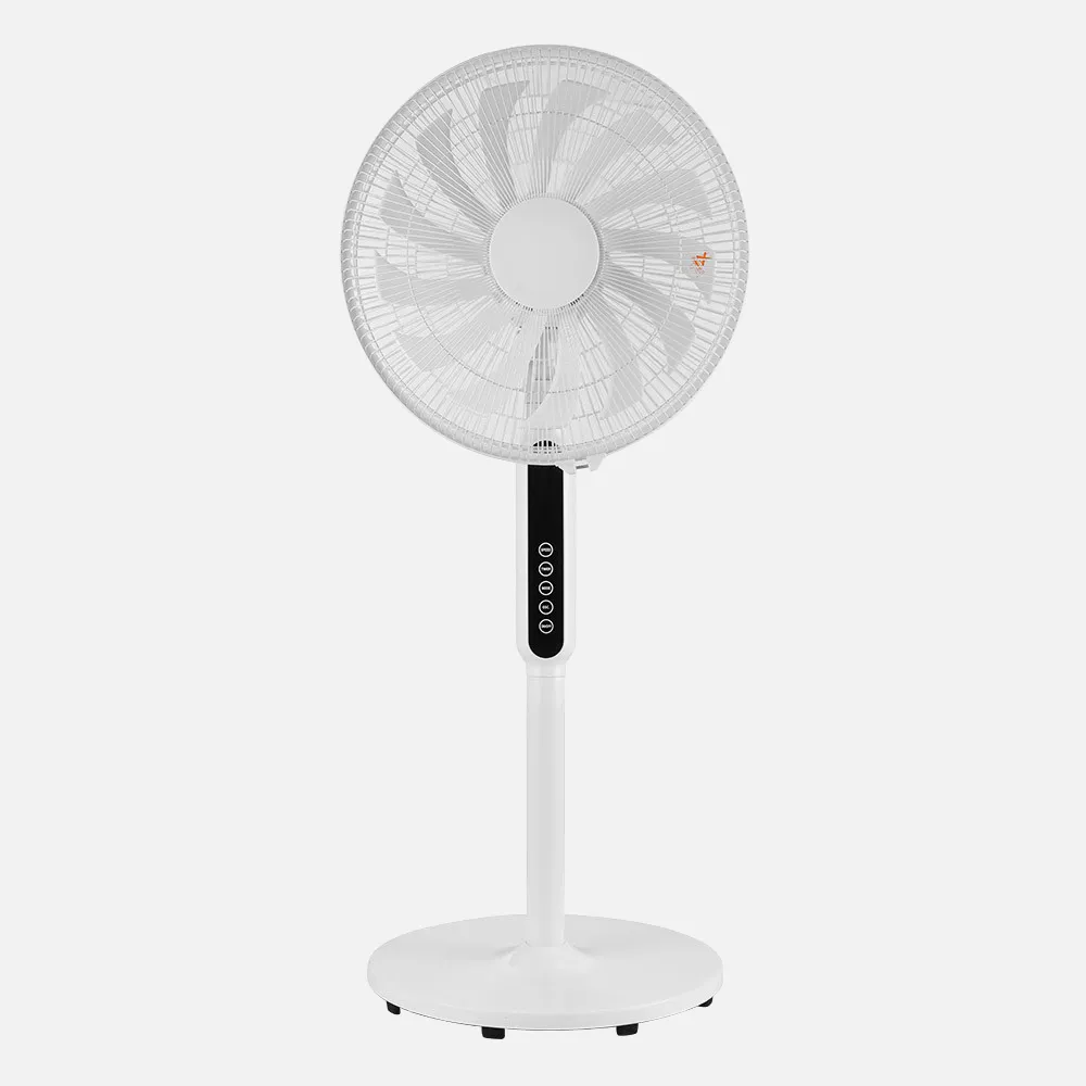 Ventilador De Pie Torbellino Blanco 3velocidades 60w 13aspas Regx41x41 Display Oscilante r