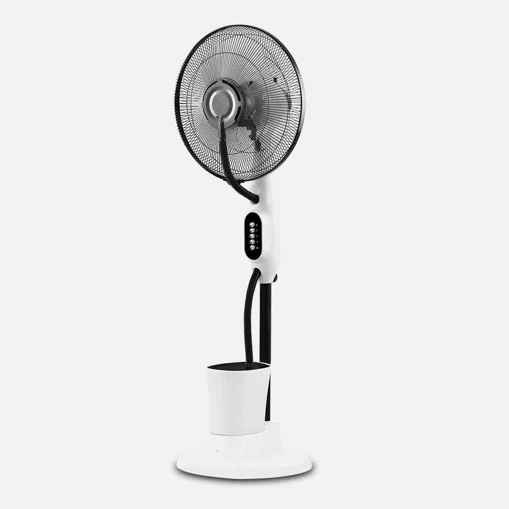 Ventilador Humidificador Pie Iceberg Blanco/negro 80w 3velocidades 3aspas Nebulizador 125x