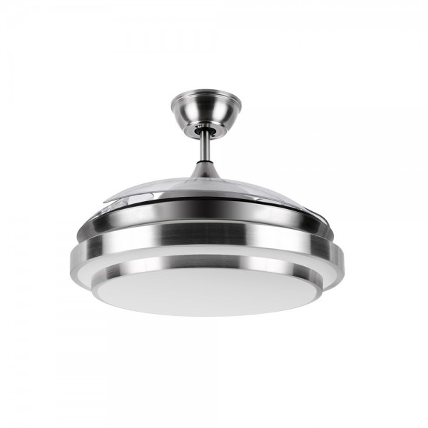 Ventilador DC Ibe 72w 6117lm Niquel 3 Asp.desp. 108d 3000-4000-6000k