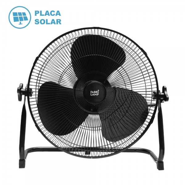 Ventilador Dc Indistrial Solar Ciclon 25w Negro 3velocidades 3asp.negras C/puerto Usb Orie