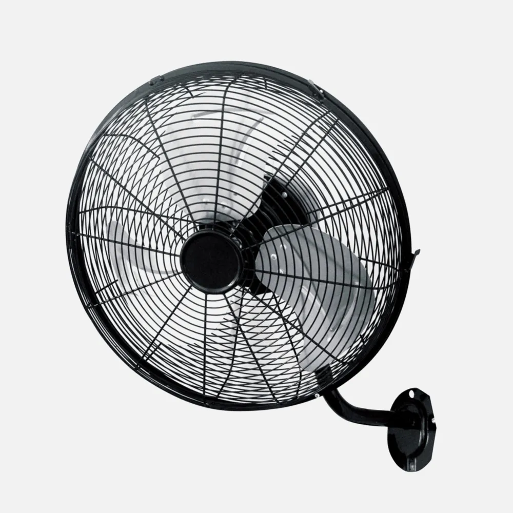 Ventilador Pared Arrecife 120w Negro plata 55d 3 Velocidades Orientable Y Oscilante