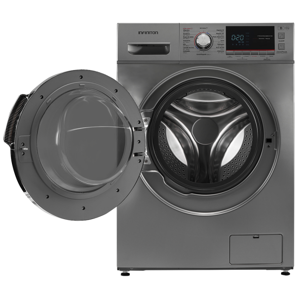 Lavadora carga Frontal Infiniton WM-1DG2 12kg 1400rpm Dark inox Vapor Care