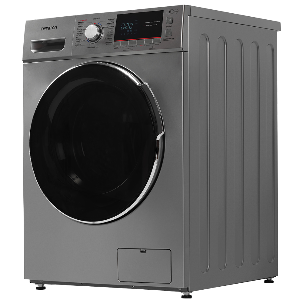Lavadora carga Frontal Infiniton WM-1DG2 12kg 1400rpm Dark inox Vapor Care