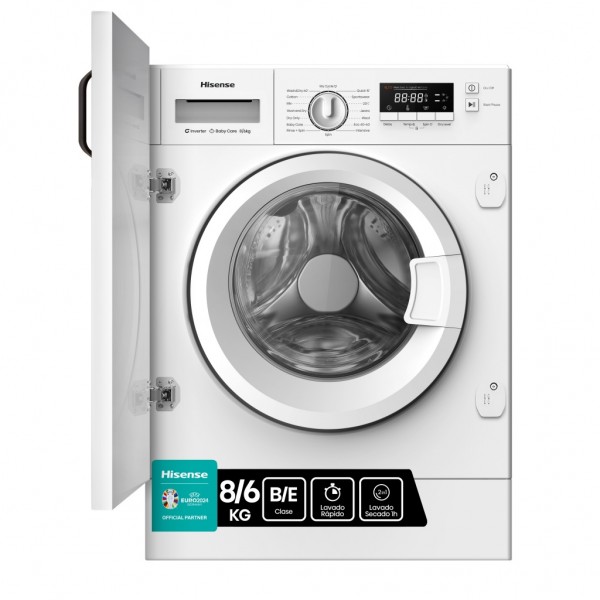 Lavasecadora Integrable Hisense WD3M841BWIES 8/6 kg 1400 RPM Clase B/E