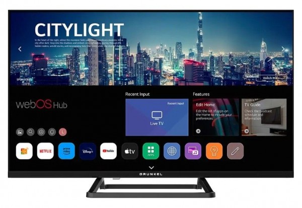 Smart TV Grunkel LED3225QLEDW 32” QLED HD webOS WiFi USB HDMI