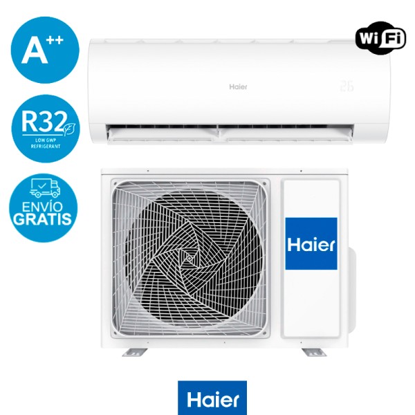 Aire Acondicionado Split HAIER PERLA50PRE 4558 Frigorias Wifi de serie Rayos UV-C, Self-Cl