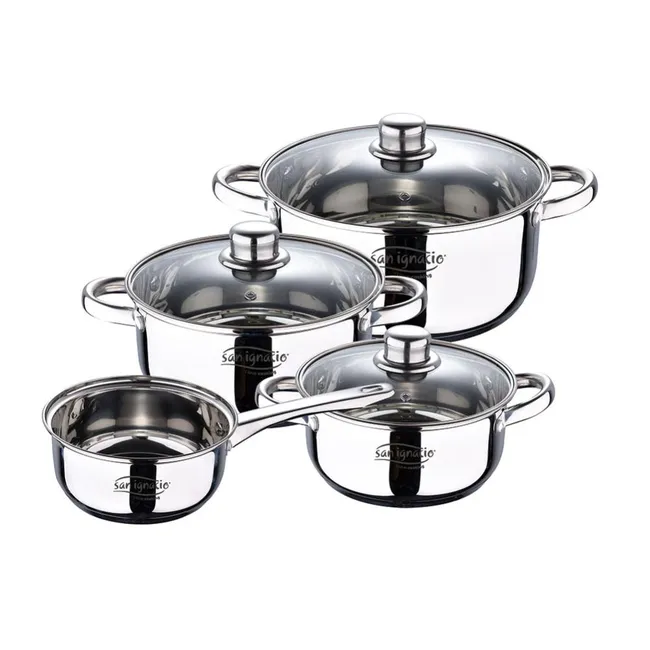  Bateria cocina 7 piezas San Ignacio CASSEL SG8172 acero inox induccion