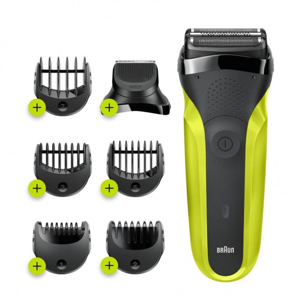 Braun Series 3 81702942 afeitadora Máquina de afeitar de láminas Recortadora Negro Verde