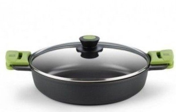 Cacerola Baja 28 cm C/tapa cristal PRIOR BRA-MONIX A400528