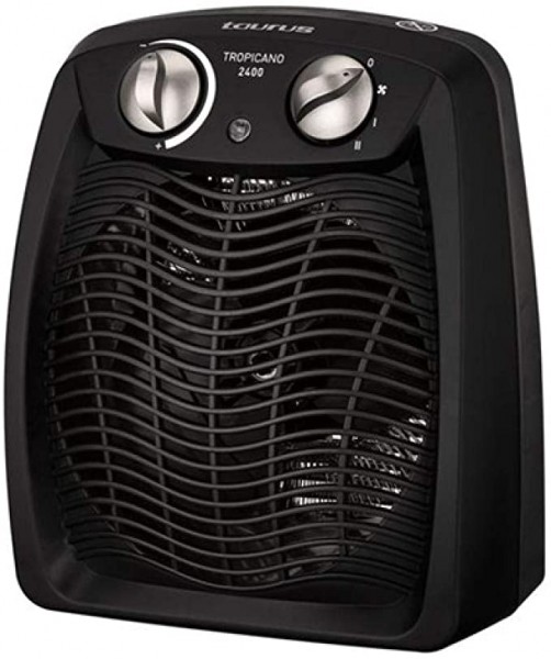 CALEFACTOR TAURUS TROPICANO 2400 NEGRO VERTICAL 2400W 2 INTENSIDADES FUNCION VENTILADOR