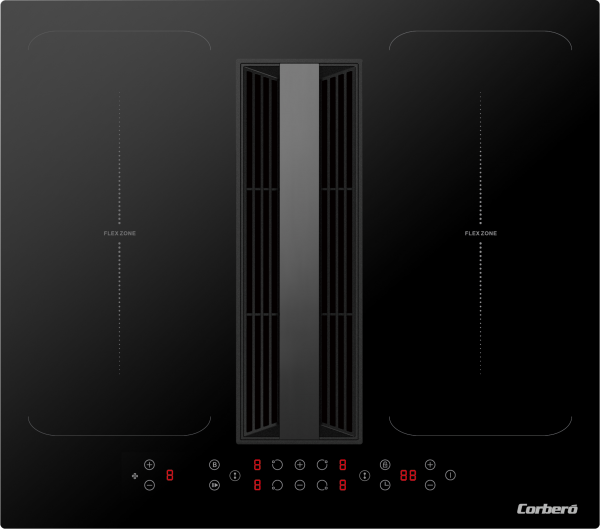 Placa Induccion Corbero CCIA7460DF, 4 Zonas, con extrator