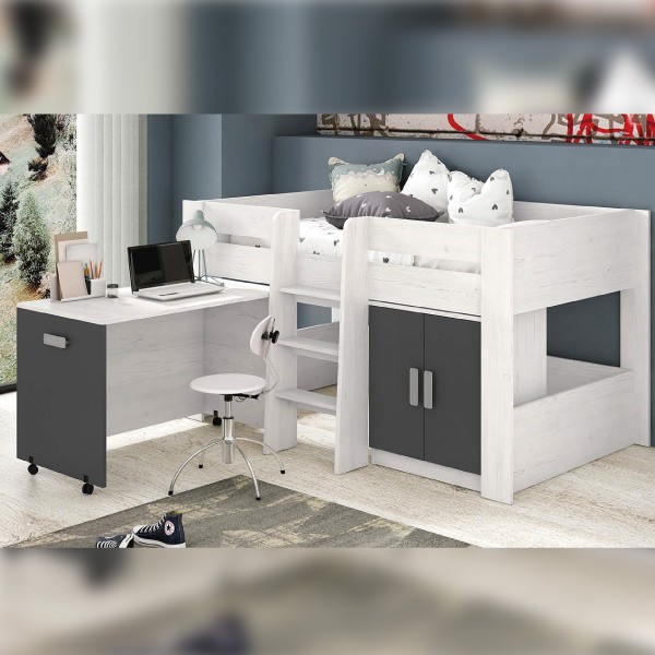 Cama block con mesa estudio Donald