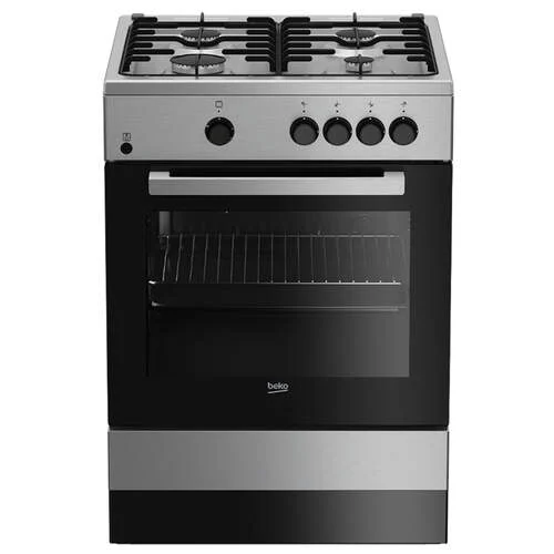 Cocina Gas Butano Beko FSG62000DXL 4 Fuegos 60x60cm AutoApagado Seguridad Inox