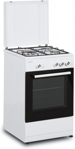 Cocina de Gas Infiniton CC56BWC Ancho 50cm 3 Zonas Blanco con Horno Gas Natural y Butano