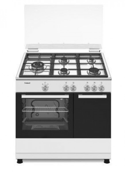 Cocina de gas Corberó CCSF5GB922W BUT Blanco 60 cm 5 zonas con Horno y Portabombona