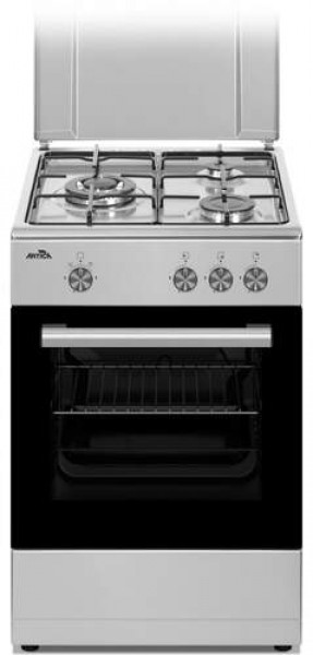 Cocina gas Butano Ártica AKF50553X 3 Fuegos 50x56cm Inox
