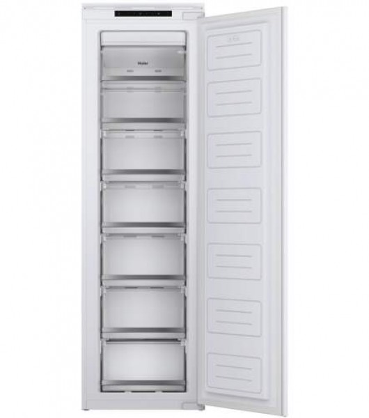Congelador Vertical Haier HAUN518EW 200L No Frost, Integrable, 177x54cm, Clase E, Blanco