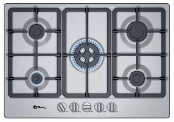 Encimera de gas Balay 3ETX576HB Inox 5 zonas 75 cm