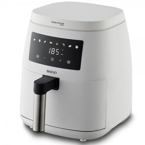 FREIDORA DE AIRE SOGO SS10810 4,5LITROS BLANCA SIN ACEITE 1500W PANTALLA DIGITAL CONTROL T