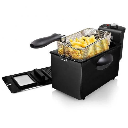 FREIDORA PRINCESS 182731 3LITROS NEGRA 2000W TAPA CON VENTANA Y FILTRO