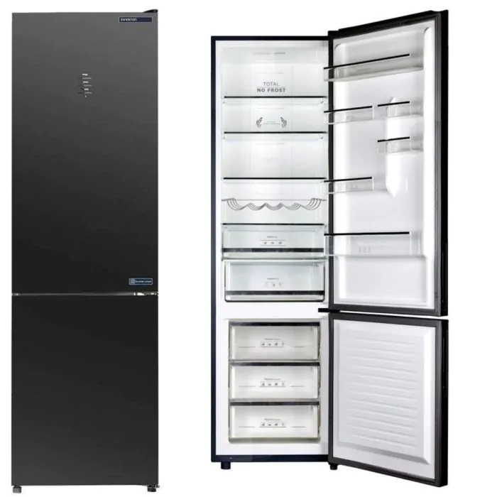 Frigorífico Combi Infiniton FGC-228BG 356L 200cm Total No Frost Cristal Negro Clase E
