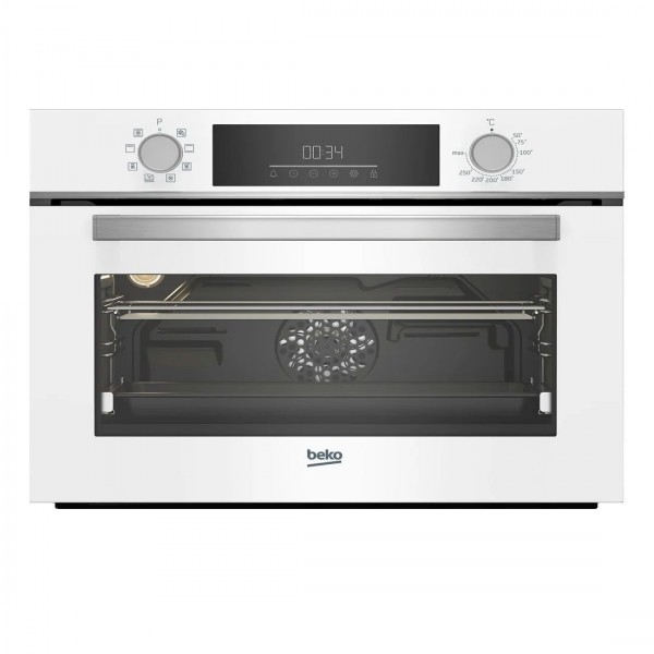 Horno Beko BBCM18300W 48L Blanco Compacto 45cm, Multifunción 8 Programas e Hidrolítico A