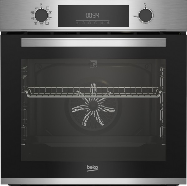 Horno Beko BBIE12300XMP 72L Inox Multifunción 9 Programas, Pirolítico y AeroPerfect A
