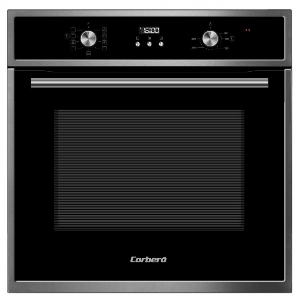 Horno Corbero CCHMD803X, Multif.8, 70L, A Cristal Negro