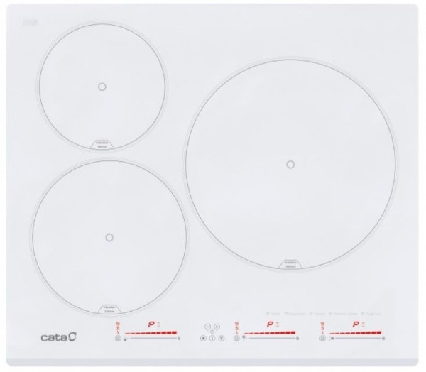 Placa Inducción Cata INSB6003WH Blanco 3 zonas