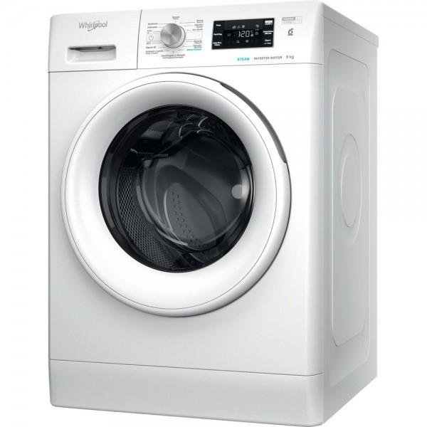 Lavadora carga frontal Whirlpool FFB9469WVSPT, Blanco, 9 kg, 1400 rpm, A