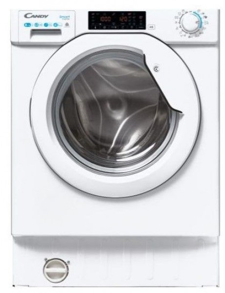 Lavasecadora integrable Candy CBD485TWME1S, Blanco, lavado 8 kg, secado 5 kg, 1400 rpm, D