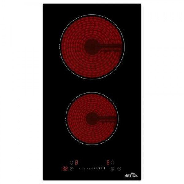 Placa Vitrocerámica Ártica AEV6022 30cm 2 Zonas Control Deslizante Slider 3000W