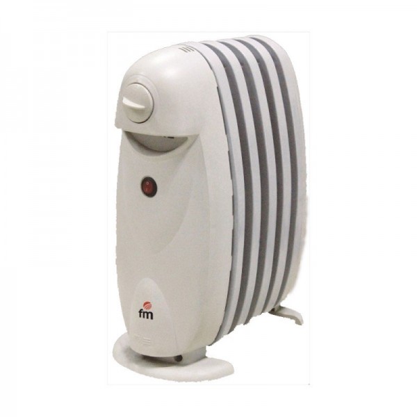 RADIADOR ACEITE FM R5MINI 5 ELEMENTOS, 600W. TEMP. REGULABLE (39x35x16CM.)