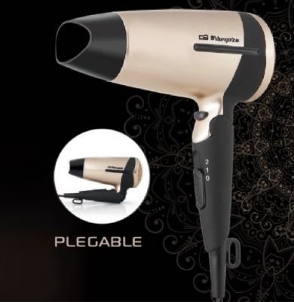 Secador de Pelo Orbegozo SE1600 1600W Plegable con Aire Frío