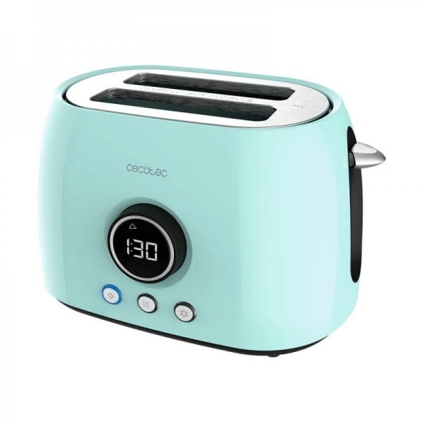 Tostadora Cecotec ClassicToast 8000 Blue Double 800W Digital 2 Ranuras