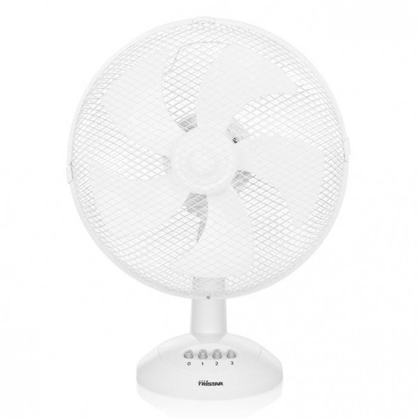 VENTILADOR TRISTAR VE5821 DE SOBREMESA, 5 ASPAS 30CM. BLANCO, 3 VELOCID. OSCILANTE, 40W