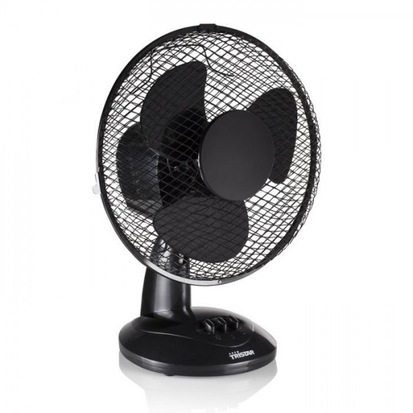 VENTILADOR TRISTAR VE5924 DE SOBREMESA, 23CM. NEGRO, 2 VELOCID. OSCILANTE, 20W