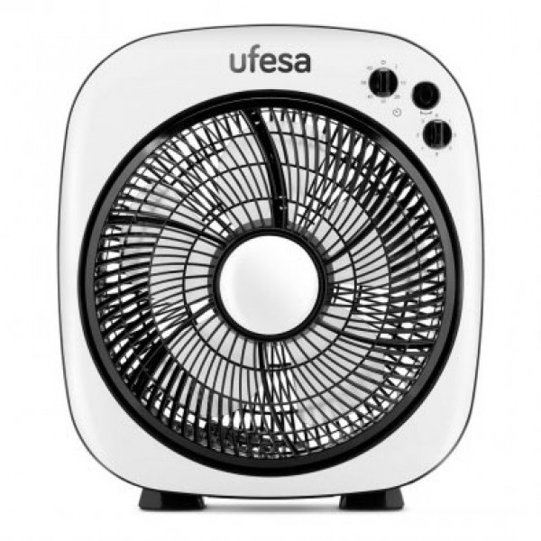  VENTILADOR UFESA BF5040 BOX FAN 5 ASPAS 30CM 3 VELOCIDADES OSCILACION DE LA REJILLA 50W