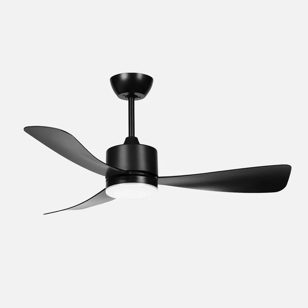 Ventilador Dc Yeste 18w Negro 3aspas 6vel 106d 2250lm 3000-4500-6500k Remoto+memoria+tempo