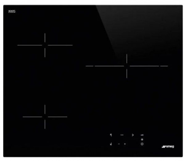 Vitrocerámica Smeg SE263TD1 3 zonas 60cm negra 6300W con temporizador y seguridad