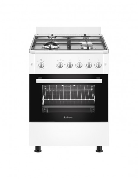 Cocina de gas butano Johnson COCI60BB1  60 cm Blanca 