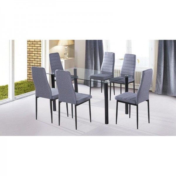Conjunto Mesa Yuri mas 6 sillas 