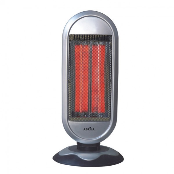 Estufa Elect.de Carbono Fulgor 900w Negro/plata 2potencias Oscilante 2elemntos Asa Antivue