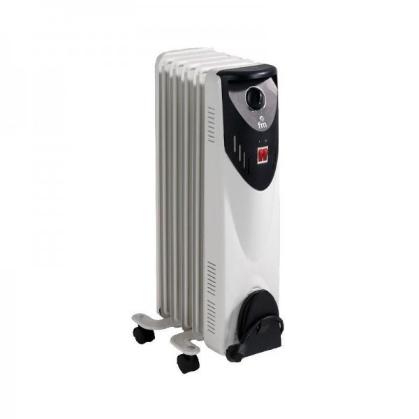 Radiador Aceite FM RW10 1000 W 5 Elementos Blanco (MEDIDA ESTANDAR)